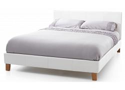 6ft Tivoli White Faux Leather Bed Frame 1